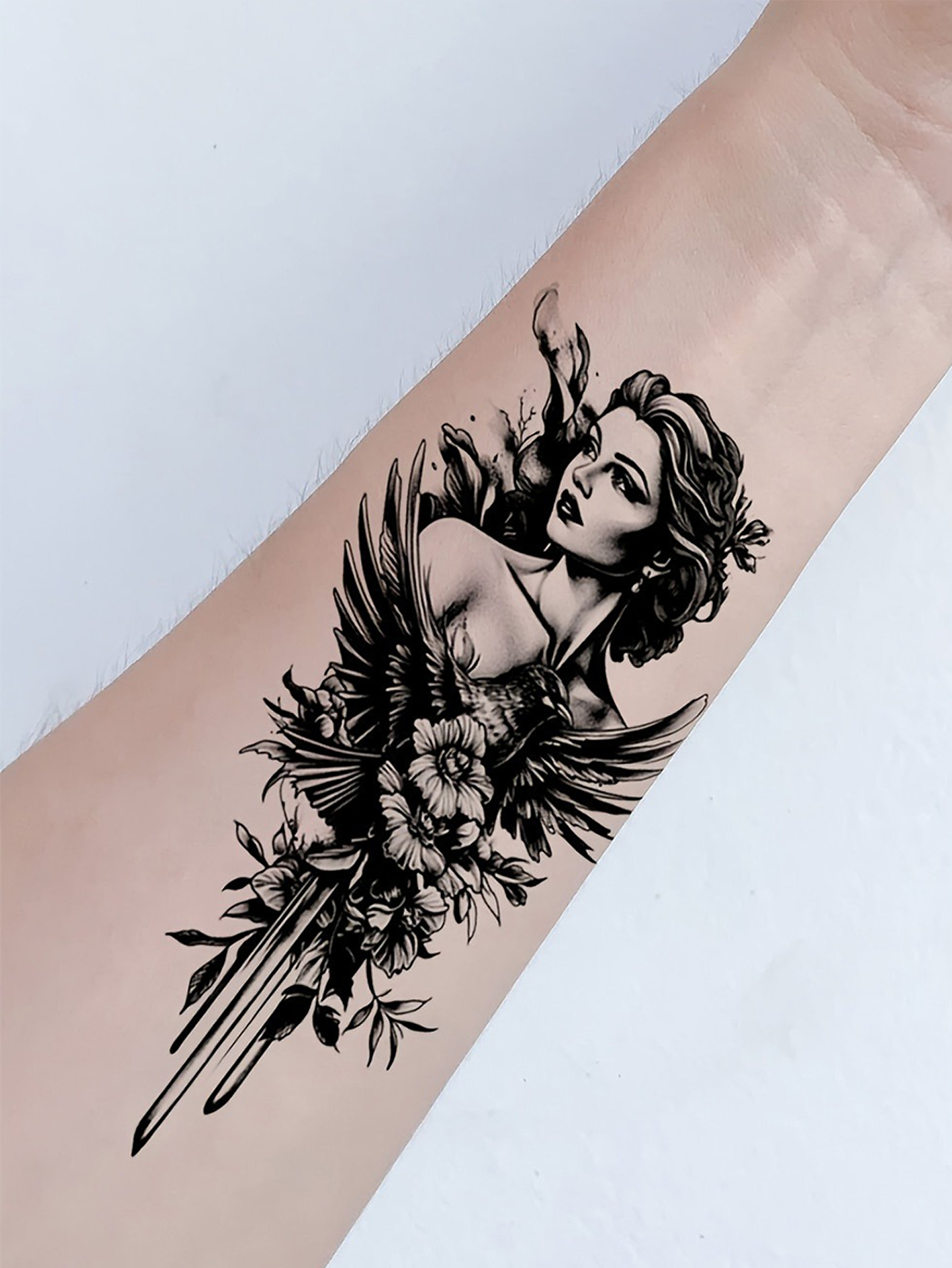 Dark Style Mixed temporary Tattoo